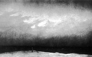 Fig. 6. Caspar David Friederich, Monaco in riva al mare, Berlino, Nationalgalerie.