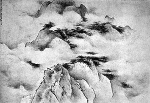 Fig. 10. Wang Lü, La vetta del Dragone azzurro, dall'album Paesaggi del monte Hua, Shangai Museum.